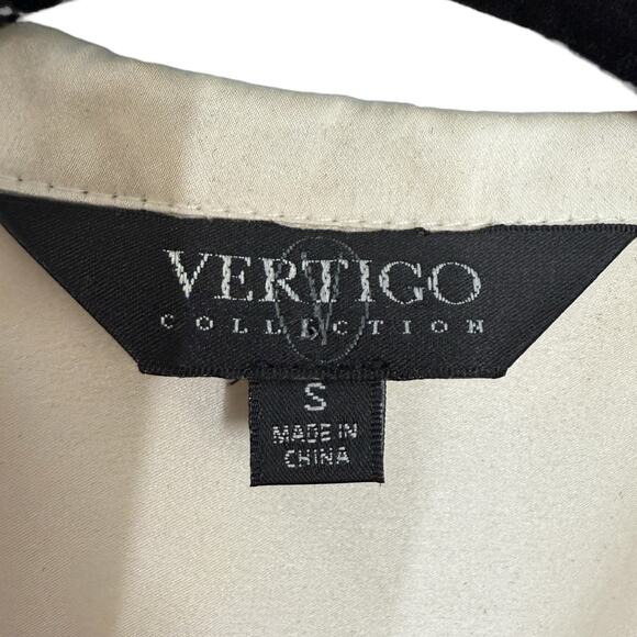 Vertigo‎ Size S High Low Drape Blouse Cream 100% Silk Flowy Coastal Lagenlook - Picture 5 of 9